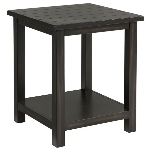 English Elm Castleton Farmhouse Pine Living Room Table Set with Shelves and Drawer Storage B062S01642