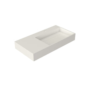 English Elm Stone Resin Rectangular Vessel Basin Sculptural Vanity Sink for Modern Bathrooms W2704P366352