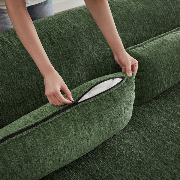 English Elm Chenille L-Shape Oversized Sectional Sofa - Plush Minimalist Design, No Assembly, Perfect For Any Space W2339S00067