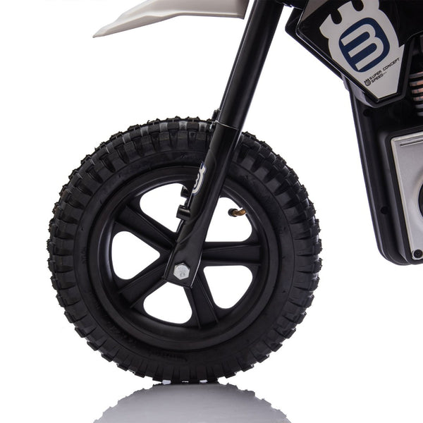 English Elm 24v Kids Electric Motocross Motorcycle 200w Hub Motor Suspension Led Bluetooth Audio Black W1578P225053