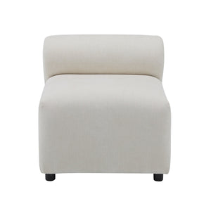 English Elm Christopher Knight Home® - Evelyn Modular 3-Seater Armless Chenille Sofa – Beige Curved Sectional, Solid Wood Frame Comfort N773IS00021B