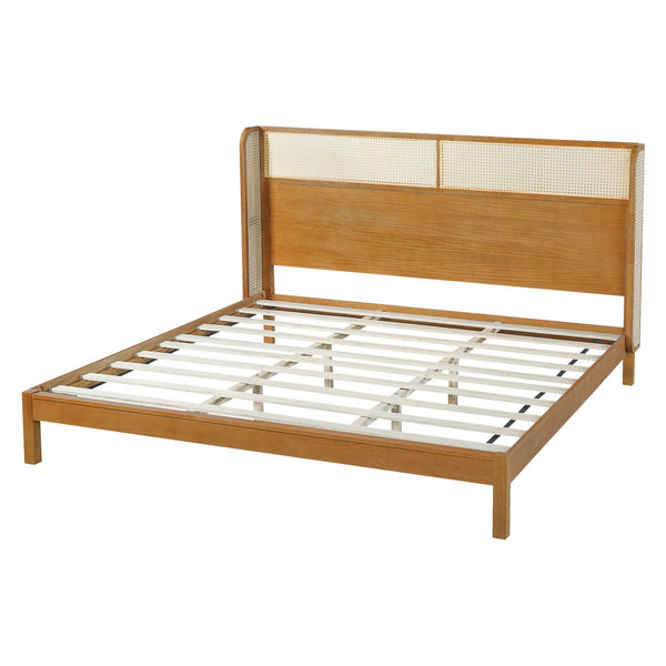 English Elm Christopher Knight Home® - Premium Rubber Wood King Bed Frame With Headboard - Stylish Mid Century Modern Design For Comfort N770P290471N_N770P290482N