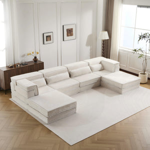 English Elm Compression Modular Floor Sofa Bed - Cozy, Versatile Lounge With Memory Foam & No Assembly Needed! W3723S00039