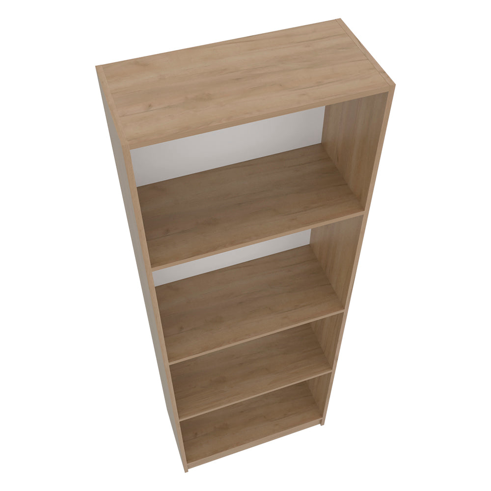 English Elm Verdi 5-Shelf Bookcase in Macadamia & White – Engineered Wood, Modern Durable Storage for Home Office B092P315584
