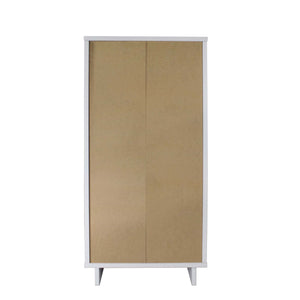 English Elm Granville 24" White 5-Drawer Chest With Gold Hardware – Elegant Storage & Modern Glam Design B365S00068