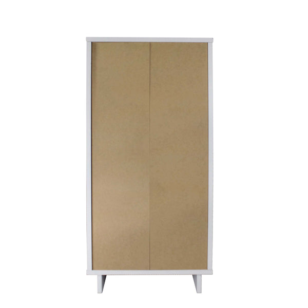 English Elm Granville 24" White 5-Drawer Chest With Gold Hardware – Elegant Storage & Modern Glam Design B365S00068