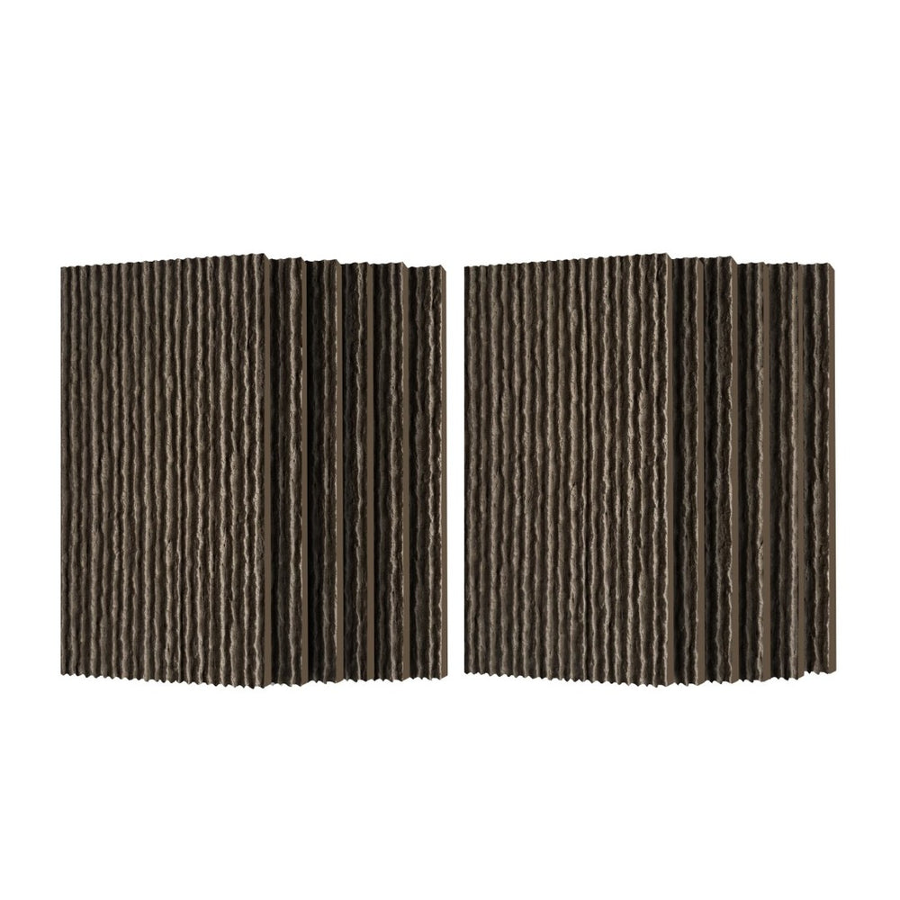 English Elm 3d Faux Stone Pu Wainscoting Panels Lightweight Waterproof Interior Accent Wall Set Carbon Black W347P478189