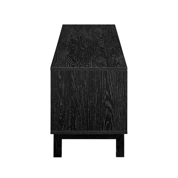 Hamkke Boho Coastal 70" TV Stand with Rattan Doors - Stylish, Modern Storage for TVs Up to 80"