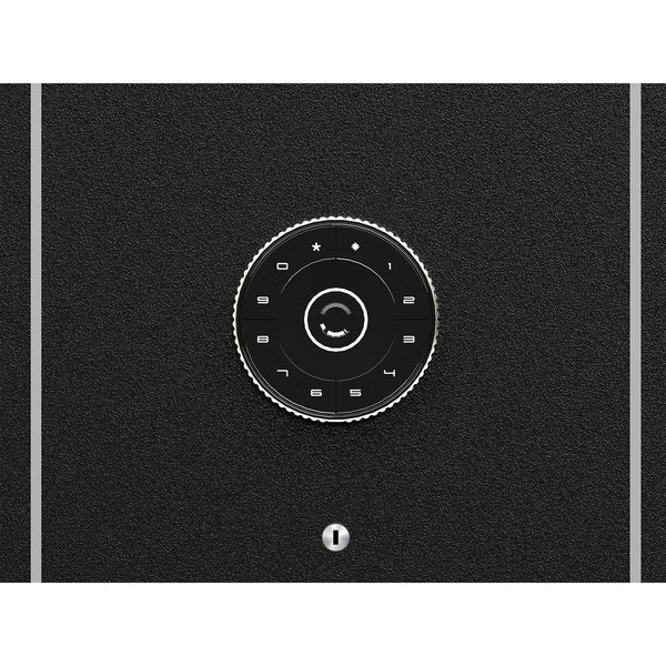 English Elm 8 Gun Capacity Rifle Safe with Digital Lock, Removable Shelf, LED Light, Drawer & Scoped Rack - Black W396P272391