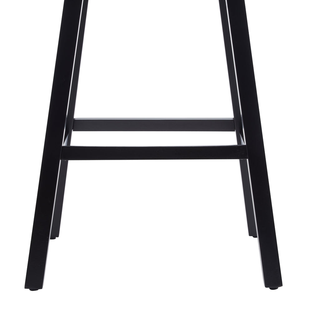 English Elm Christopher Knight Home® - 33.25" Swivel Counter Stools Set of 2 — 360° Upholstered Button-Tufted Armless Bar Stools, Black-Beige N780P185530B