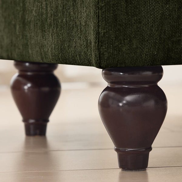 English Elm Elegant Mid Century Chenille 4-Seater Sofa With Flared Arms, Detachable Skirts & Plush Comfort W3041S00349