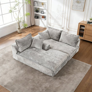 English Elm 103" Chenille Cloud Sectional Modular L Shape Sofa for Spacious Living Room Comfort W1170S00043