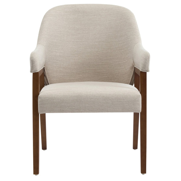 English Elm Modern Rubberwood Dining Chair Set Sculptural Curved Back Upholstered Seat Walnut Frame N768P391131B