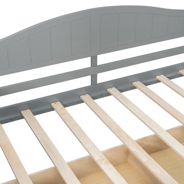 English Elm Twin Canopy Daybed with Pull Out Trundle Pinewood Frame for Kids or Guest Rooms N708P373435E