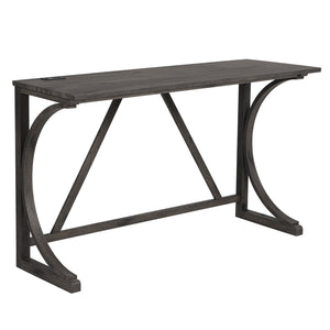 English Elm 4-Piece Bar Table Set With Power Outlet – Stylish Dining & Game Room Solution With 3 Padded Stools W1998P193825