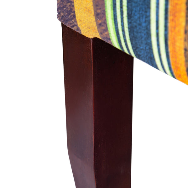 English Elm 44x25x38" Vesta Bird Collage Print Settee — Vibrant Upholstery, Exotic Fabric Mix, Statement Piece for Entryway or Bedroom W2078P370689