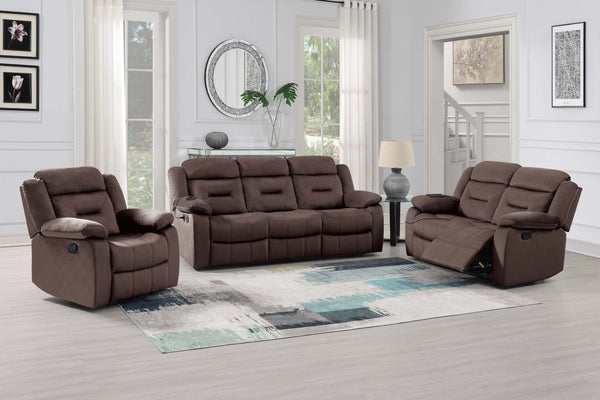 English Elm Contemporary Velvet 3 Piece Living Room Set with Tufting Pillow Arms and Usb Ports B011S02362