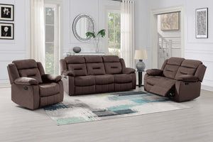 English Elm Modern Velvet Reclining Sofa with Usb Port Tufted Plush Back and Pillow Arms Chocolate B011P468570