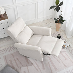 English Elm Manual Rocker Recliner Chair - Plush Gray Velvet Glider For Small Spaces, Home Theater & Nurseries W1028S00047