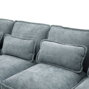 English Elm United We Win 106" U-Shaped Sectional Sofa With Ottoman, Usb Ports & Dual Side Pockets For Comfort W1568S00230-GIGA