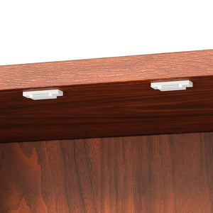 English Elm 72" Fluted Pantry Cabinet Tall Freestanding Kitchen Organizer with Sculpted Wood Doors Walnut W1820P379273