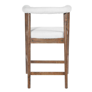 English Elm 24.5'' Seat Height Padded Counter Stools Curved Back Set of 2 for Kitchen Island Walnut N780P354190D