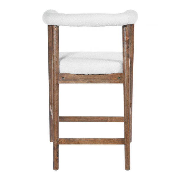 English Elm 24.5'' Seat Height Padded Counter Stools Curved Back Set of 2 for Kitchen Island Walnut N780P354190D