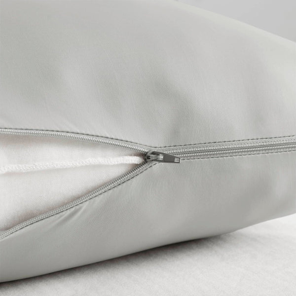 English Elm 1- Piece Full Body Cooling Pillow with Nylon Spandex Cover for Side Sleepers Light Grey B035P482976