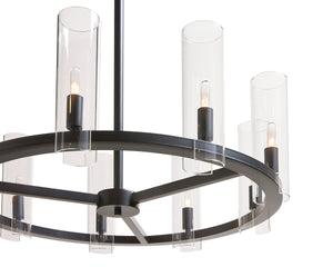 Sunpan Clarabelle Chandelier: Elevate Your Home Decor with Timeless Elegance and Stunning Glass Shades Small - 31W x 31D x 62H