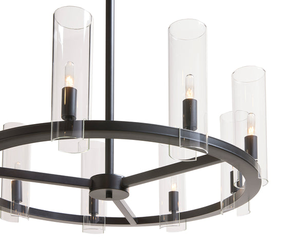 Sunpan Clarabelle Chandelier: Elevate Your Home Decor with Timeless Elegance and Stunning Glass Shades Small - 31W x 31D x 62H