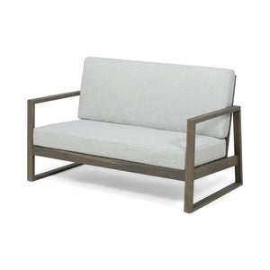 English Elm Christopher Knight Home® - BELGIAN Acacia Wood Loveseat and Coffee Table Set with Slatted Design and Water‑Resistant Cushions Grey 54 L x 31 W x 20.75 H 66742.00GLGRY