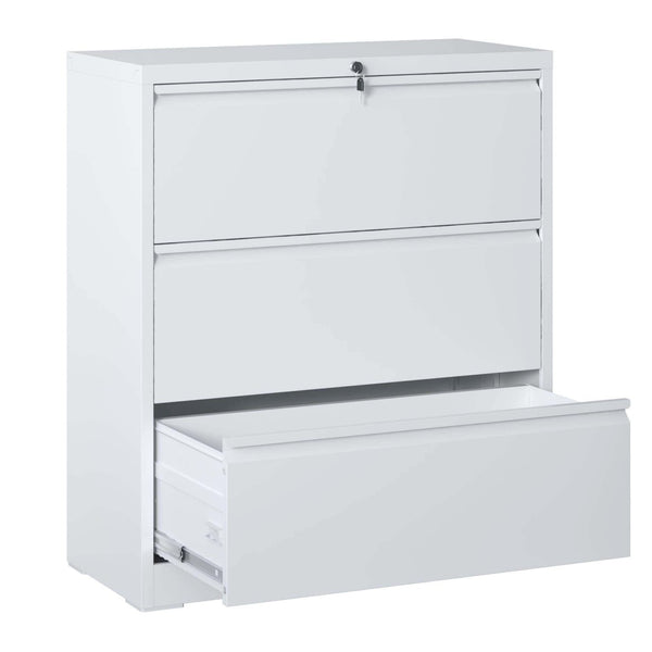 English Elm Lateral Steel Filing Cabinet Two Drawer Locking Anti-tip Home Office Storage W2735P428820