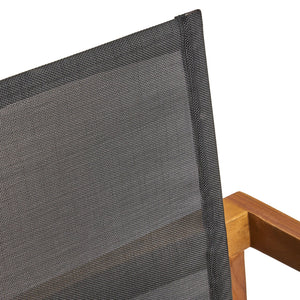 English Elm Christopher Knight Home® - BELFAST Outdoor Dining Chair Set of 2 with Acacia Wood Frame, Black Mesh Seats, Durable Weather-Resistant Design Teak 63256.00