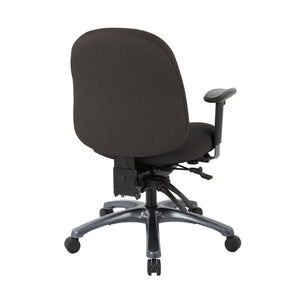 OSP Home Furnishings Multi-function Ergonomic Office Chair with Lumbar Support and Titanium Base Mid 8512-295