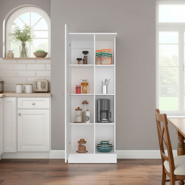 English Elm Flovilla Tall Storage Cabinet with Open Shelves and Closed Compartment for Home Office B097P474301