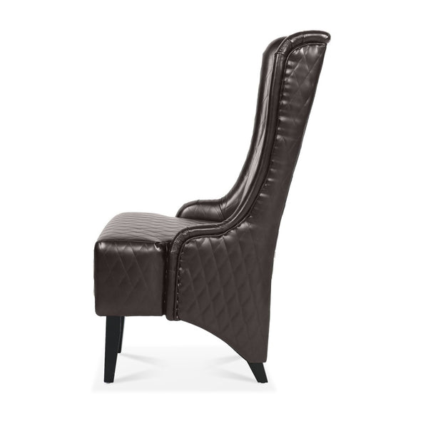 English Elm 23.03" Wide Pu Leather Wingback Accent Chair with Tall Back and Solid Birch Legs W680P421537