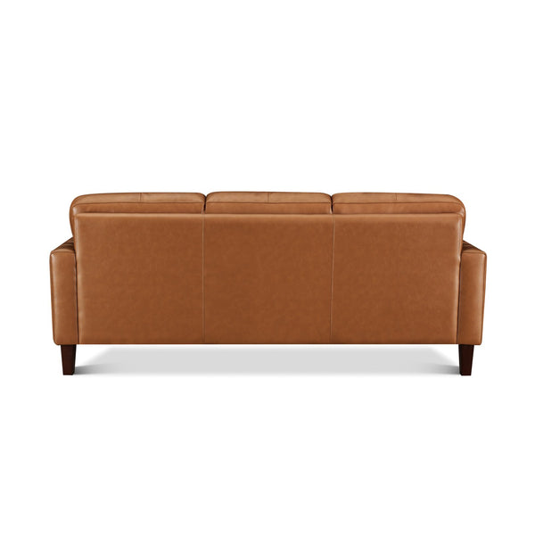 English Elm Cassia Leather Sofa with Top-Grain Seating, Pocket Coil Cushions, Feather-Memory Comfort & Durable Frame B2705P338096