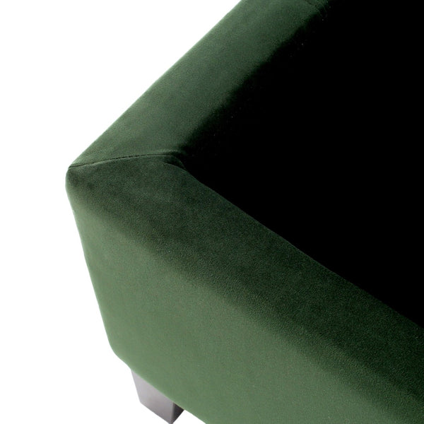 English Elm Indoor Tufted Upholstered Storage Bench with Lift Top Hidden Compartment for Entryway Forest Green N779P396200G