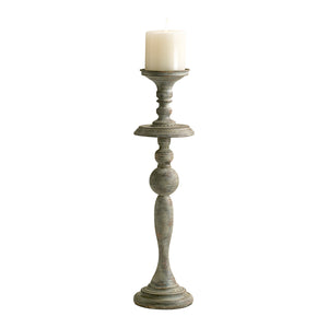 Bach Candlestick Candleholder Distressed Antiqued White 04294 Cyan Design