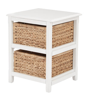 OSP Home Furnishings Seabrook Two-Tier Storage Unit White