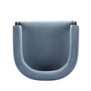 English Elm Christopher Knight Home® - Modern Velvet Upholstered Accent Arm chair with Barrel Back Design, Luxurious Velvet Comfort & Curved Legs Blue 29.5 L x 25.5 W x 14.5 H N776P205886C
