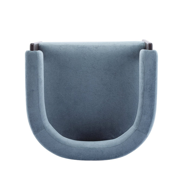 English Elm Christopher Knight Home® - Modern Velvet Upholstered Accent Arm chair with Barrel Back Design, Luxurious Velvet Comfort & Curved Legs Blue 29.5 L x 25.5 W x 14.5 H N776P205886C