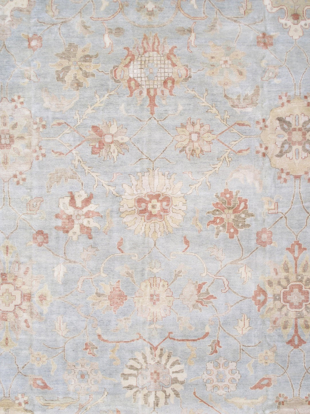 Pasargad Home Melody Collection Hand-knotted L.Blue Wool Area Rug - Timeless Elegance For Any Space   Pj-506 16x22