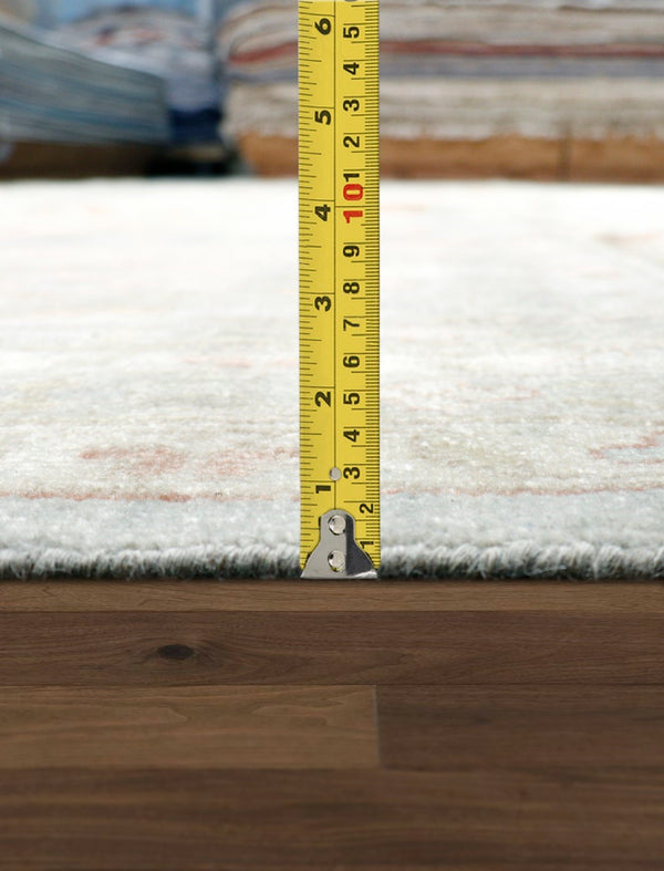 Pasargad Home Melody Collection Hand-knotted L.Blue Wool Area Rug - Timeless Elegance For Any Space   Pj-506 16x22