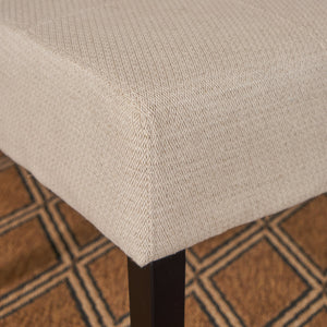 English Elm Christopher Knight Home® - PERTICA T-Stitch Dining Chair Set of 2 - Solid Wood Beige Upholstered High-Back Comfort Seats, Durable Assembly 38541.00BEI