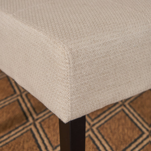 English Elm Christopher Knight Home® - PERTICA T-Stitch Dining Chair Set of 2 - Solid Wood Beige Upholstered High-Back Comfort Seats, Durable Assembly 38541.00BEI