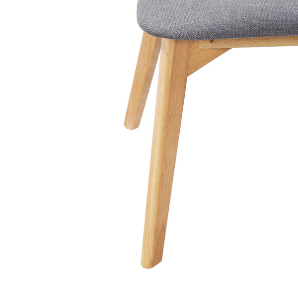 English Elm Mid-century Modern Upholstered Dining Chairs Set of 4 with Rubberwood Splayed Legs Dark Grey,Natural N768P189387O_4