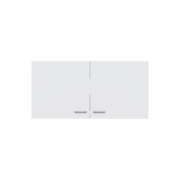 English Elm Wall Cabinet Fairwood White — Compact Engineered Wood Kitchen Storage with Two Shelves, Easy-Clean Finish B092P250511