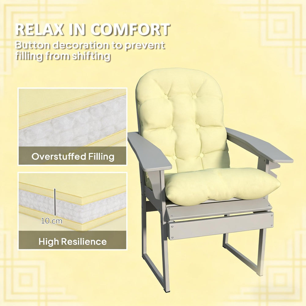 English Elm Tufted Adirondack Chair Cushion Set Uv Resistant Polyester Outdoor Patio Seating Pair T3971P443464