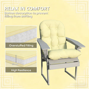 English Elm Tufted Adirondack Chair Cushion Set Uv Resistant Polyester Outdoor Patio Seating Pair T3971P443464